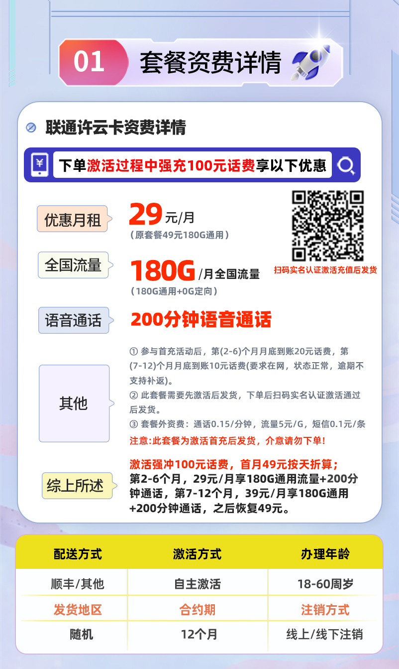 联通许云卡【禁止公域,先激活后发货】 详情图 1