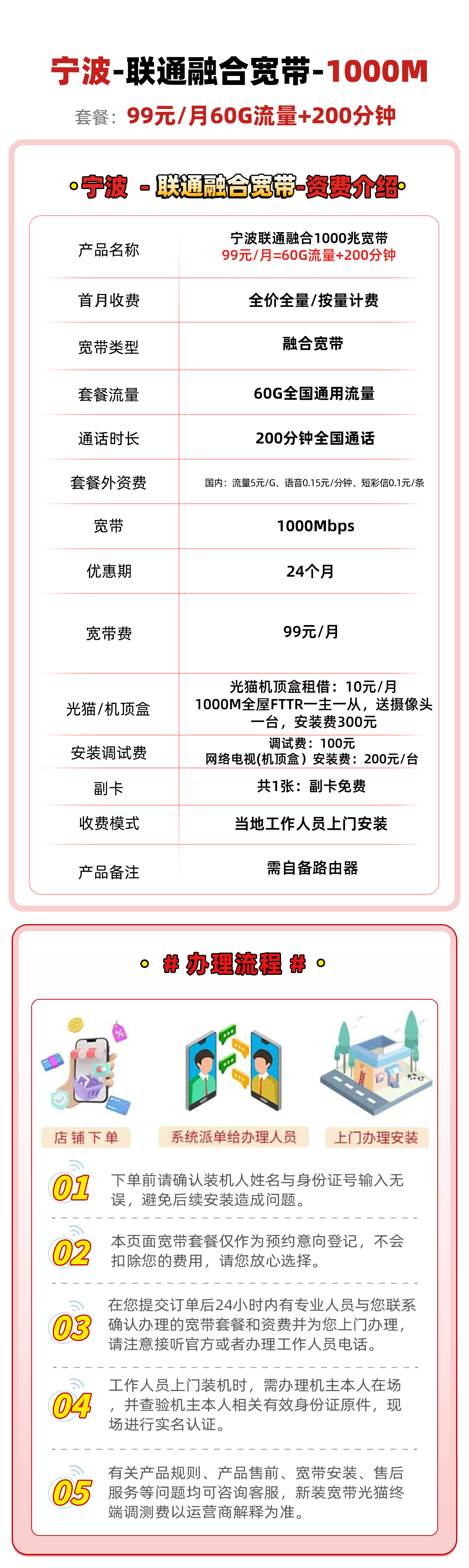 浙江宁波99元1000M宽带 详情图 1